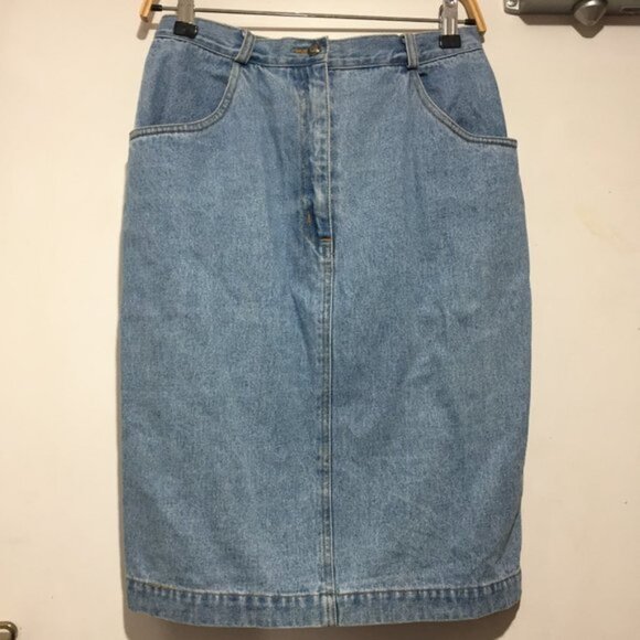 Mister Leonard Dresses & Skirts - VINTAGE MISTER LEONARD MIDI DENIM SKIRTS SIZE 8